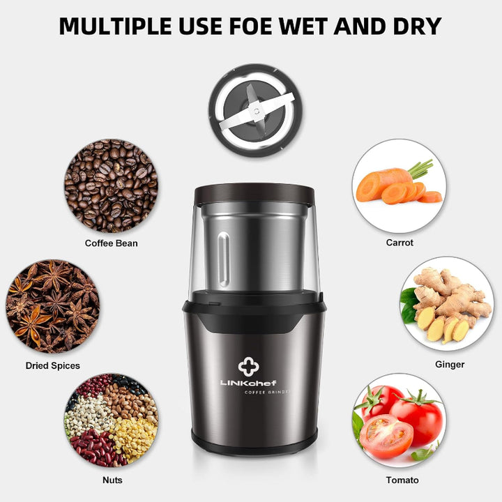 LINKchef Coffee Grinder Electric and Spice Grinder