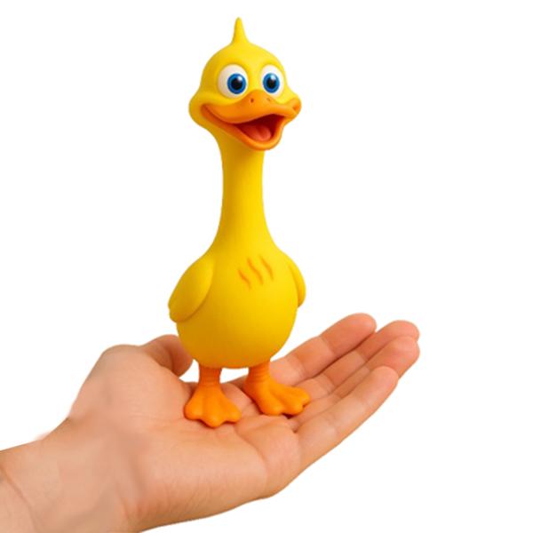 22cm Yellow Squeaky Duck Dog Toy